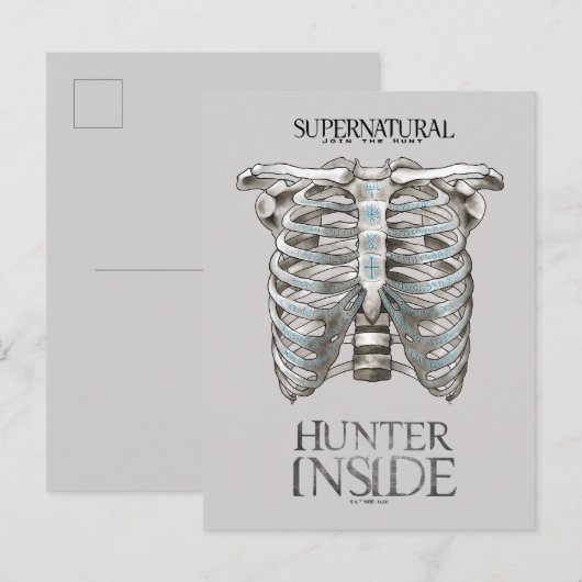 Supernatural "Hunter Inside" Ribcage Graphic Postkarte (Vorne/Hinten)