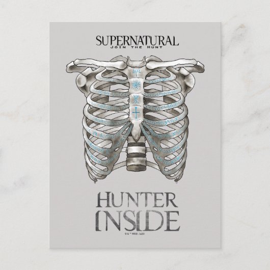 Supernatural "Hunter Inside" Ribcage Graphic Postkarte (Vorderseite)