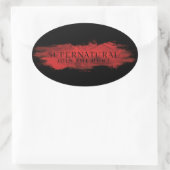 Supernatural "Join the Hunt" Red Splash Ovaler Aufkleber (Tasche)