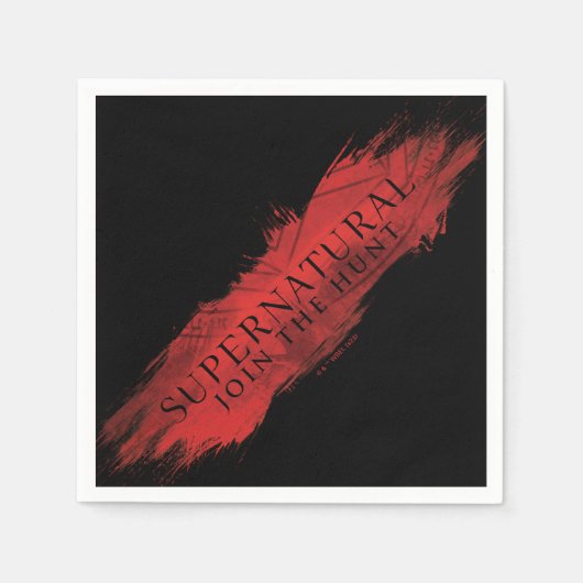 Supernatural "Join the Hunt" Red Splash Serviette (Vorderseite)