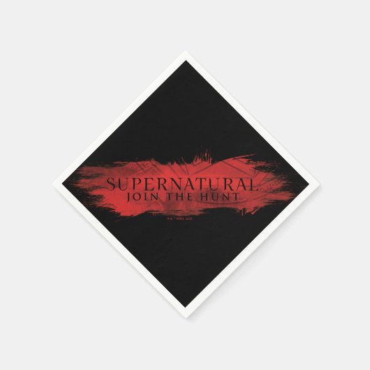 Supernatural "Join the Hunt" Red Splash Serviette (Ecke)