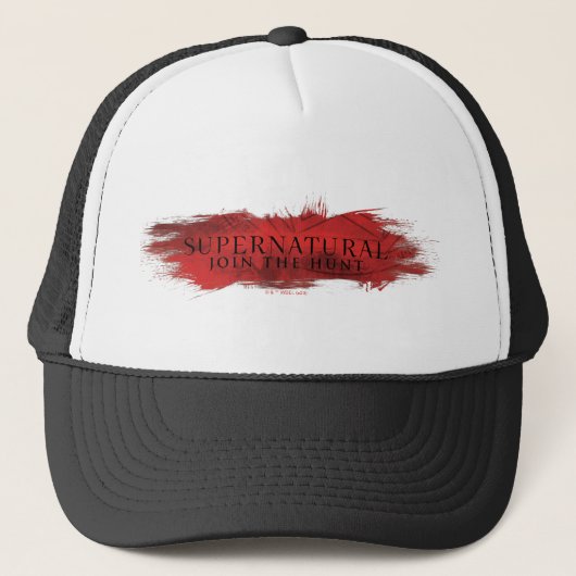 Supernatural "Join the Hunt" Red Splash Truckerkappe (Vorderseite)