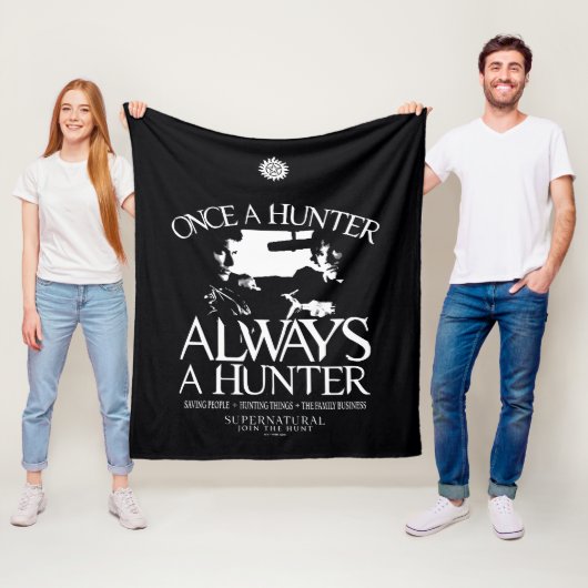 Supernatural "Once a Junter, Always a Hunter" Fleecedecke (Beispiel)
