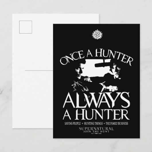 Supernatural "Once a Junter, Always a Hunter" Postkarte (Vorne/Hinten)