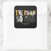 Supernatural "The Road So far" Quadratischer Aufkleber (Tasche)