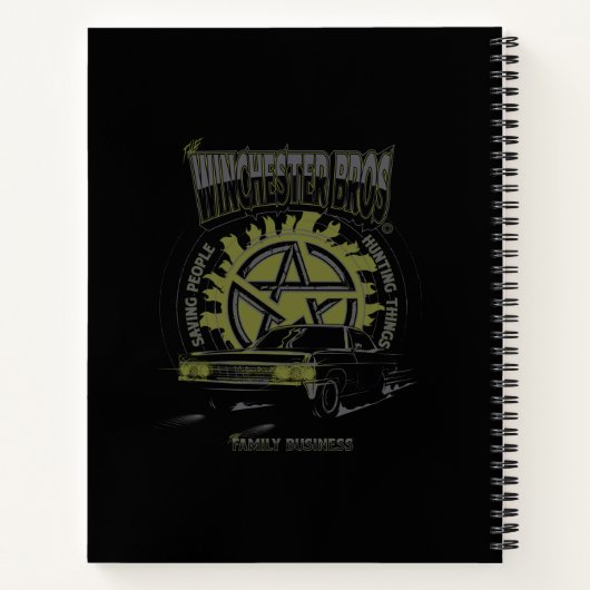 Supernatural "The Winchester Bros" Car Graphic Notizblock (Rückseite)