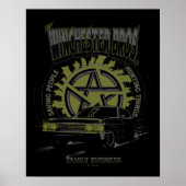 Supernatural "The Winchester Bros" Car Graphic Poster (Vorne)