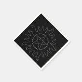 Supernatural Typografie Pentagramm Serviette (Ecke)