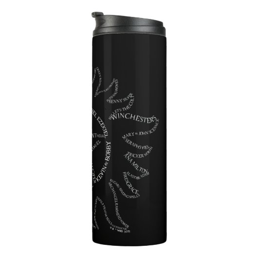 Supernatural Typografie Pentagramm Thermosbecher (Nach rechts gedreht)