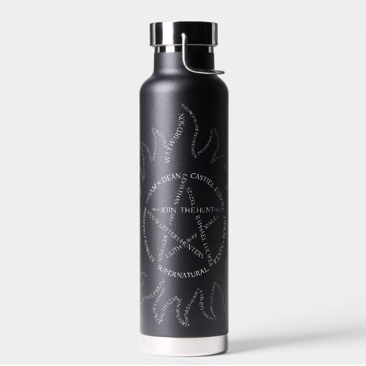 Supernatural Typografie Pentagramm Trinkflasche (Links)