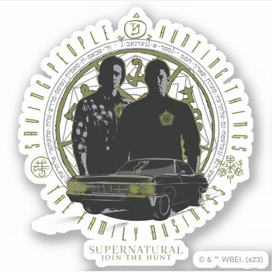 Supernatural Winchester Brothers Family Business Aufkleber (Vorderseite)