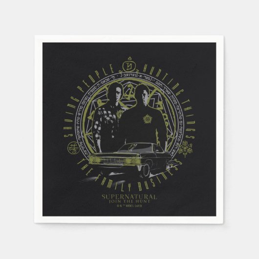 Supernatural Winchester Brothers Family Business Serviette (Vorderseite)