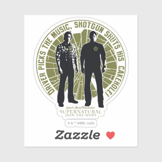 Supernatural Winchester Brothers "Shotgun" Aufkleber (Blatt)