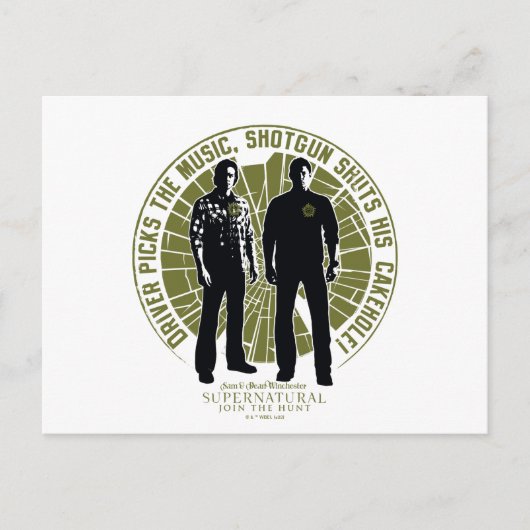 Supernatural Winchester Brothers "Shotgun" Postkarte (Vorderseite)