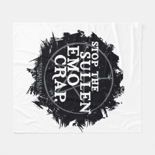 Supernatürliches "Emo"-Zitat Fleecedecke (Vorderseite (Horizontal))