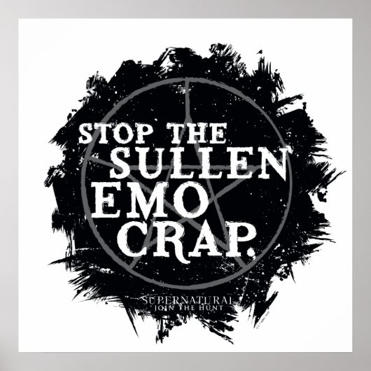 Supernatürliches "Emo"-Zitat Poster (Vorne)