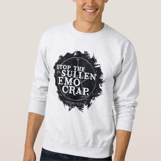 Supernatürliches "Emo"-Zitat Sweatshirt (Vorderseite)
