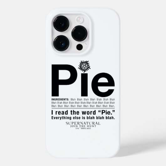 Supernatürliches "Pie"-Zitat Case-Mate iPhone Hülle (Rückseite)