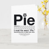 Supernatürliches "Pie"-Zitat Karte (Gelbe Blume)