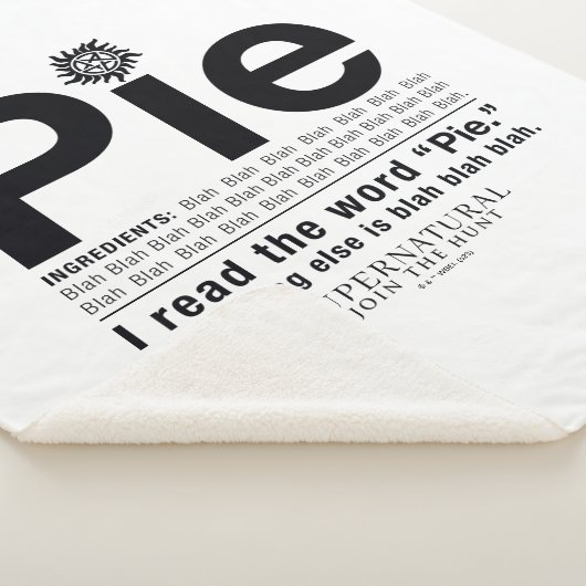 Supernatürliches "Pie"-Zitat Sherpadecke (3/4)