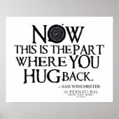 Supernatürliches Zitat zum Zurückdrängen Poster (Vorne)