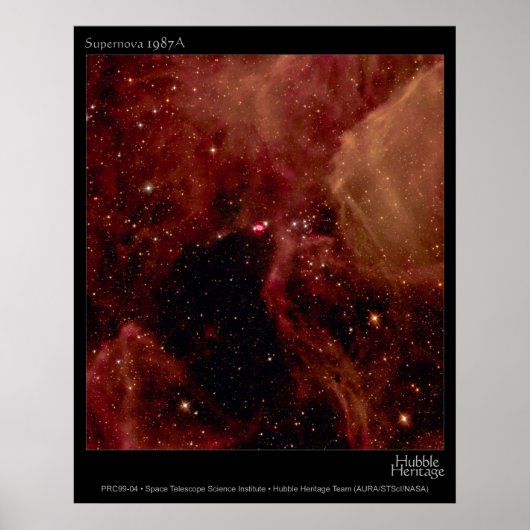 Supernova 1987A Hubble Telescope-Foto Poster (Vorne)