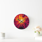 Supernova Blast Runde Wanduhr (Zuhause)