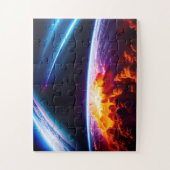 Supernova-Planet unter Phantastischem kosmischem n Puzzle (Vertikal)