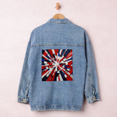Supernova Pop – Abstrakte geometrische Explosion Jeansjacke (Hangar)