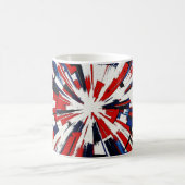 Supernova Pop – Abstrakte geometrische Explosion Kaffeetasse (Mittel)