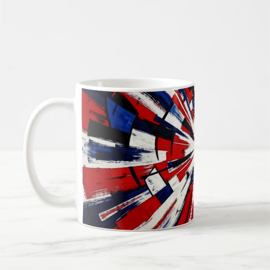 Supernova Pop – Abstrakte geometrische Explosion Kaffeetasse (Links)