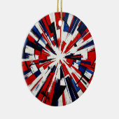 Supernova Pop – Abstrakte geometrische Explosion Keramik Ornament (Rechts)