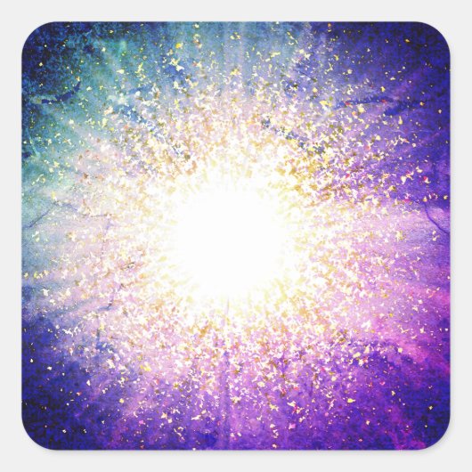 Supernova Quadratischer Aufkleber (Vorderseite)