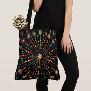 Supernova - Regenbogenstars Galaxy Black Retro Boh Tasche