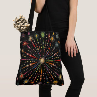 Supernova - Regenbogenstars Galaxy Black Retro Boh Tasche