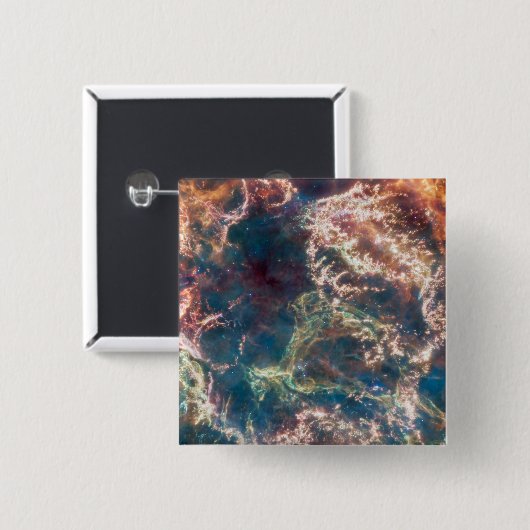 Supernova Remnant Cassiopeia A. Button (Vorne & Hinten)