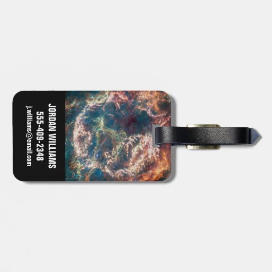 Supernova Remnant Cassiopeia A. Gepäckanhänger (Rückseite horizontal)