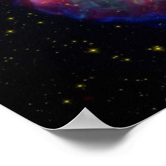 Supernova Rest Cassiopeia A Poster (Ecke)