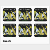 SUPERNOVA SATIVA QUADRATISCHER AUFKLEBER (Blatt)