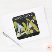 SUPERNOVA SATIVA QUADRATISCHER AUFKLEBER (Umschlag)