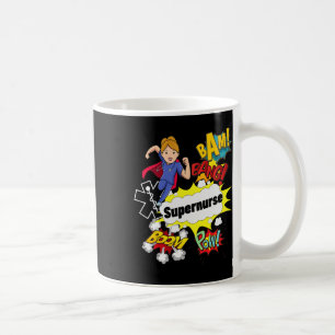 Supernurse Comic Superhero Style Rn Woman Nursing Kaffeetasse