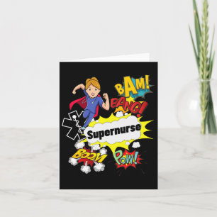 Supernurse Comic Superhero Style Rn Woman Nursing Karte