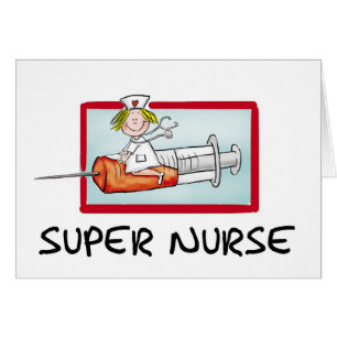 supernurse - humorvolle Cartoon-Krankenschwester