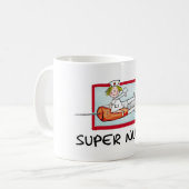 supernurse - humorvolle Cartoon-Krankenschwester Kaffeetasse (Vorderseite Links)