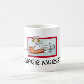 supernurse - humorvolle Cartoon-Krankenschwester Kaffeetasse (Mittel)
