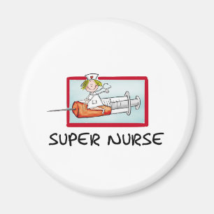 supernurse - humorvolle Cartoon-Krankenschwester Magnet