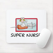 supernurse - humorvolle Cartoon-Krankenschwester Mousepad (Mit Mouse)