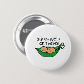Superonkel der Zwillings-Hülse Button (Vorne & Hinten)
