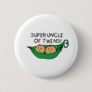 Superonkel der Zwillings-Hülse Button
