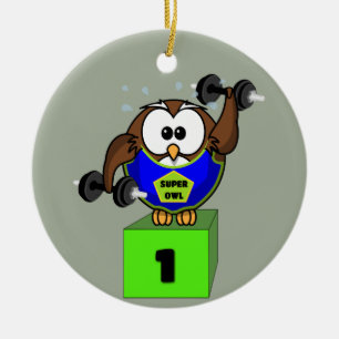 SuperOwl Keramik Ornament